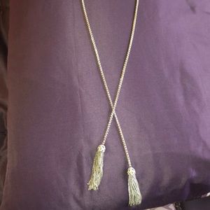 Premier Designs- Silver Tassel Necklace